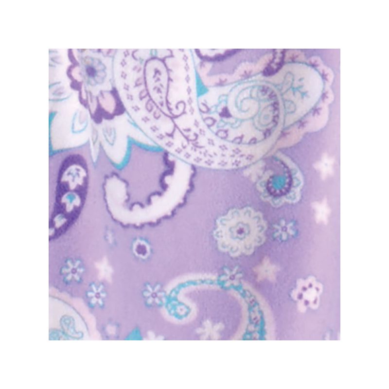 Collections Etc Zip Front Soft Paisley Robe, 4 of 5
