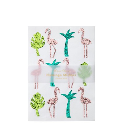 Meri Meri Glitter Flamingo Sticker Sheets