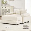 54.3" Oversized Cloud Modular Sectional Couch,Extra-Thick Armrests Good Resilience Cushions Ergonomic Design Premium Soft Corduroy Fabric - 2 of 4