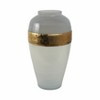 Glass Vase with Accent - Handcrafted Glam Design - Elegant Glass & Metal Decorative Vase for Home, Office, Bedroom & Living Room - 21" White - 4 of 4