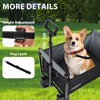 NAYSAYE Folding Utility Wagon Trolley with Bench Seat Dog Leash Heavy Duty Design for Camping Beach and Shopping, Black and Gray, 29"*18"*32.75" - 2 of 4