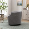 Swivel Chair, Comfy Accent Sofa Chair, 360 Swivel Chair, Upholstered Armchair, Swivel Accent Chair With Metal Base, Corner Chairs - 4 of 4