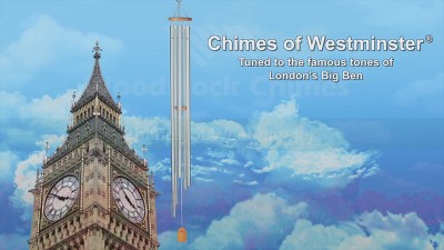 Westminster Chimes of Celebration 57'' Silver Aluminum Wind Chime