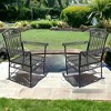 Courtyard Casual Black Steel French Quarter Outdoor Chair Set of 2 - 2 of 4