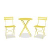 Garvee 3 Piece Patio Bistro Set, Outdoor Folding Table & 2 Chairs, Colorful Metal Furniture for Apartments, Porch, Deck, Balcony, Garden - 3 of 4