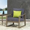 Christopher Knight Home Samwell Outdoor Acacia Wood Club Chair with Cushion - 2 of 4