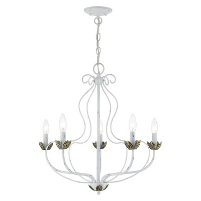 Livex Lighting Katarina 5 - Light Chandelier in  Antique White