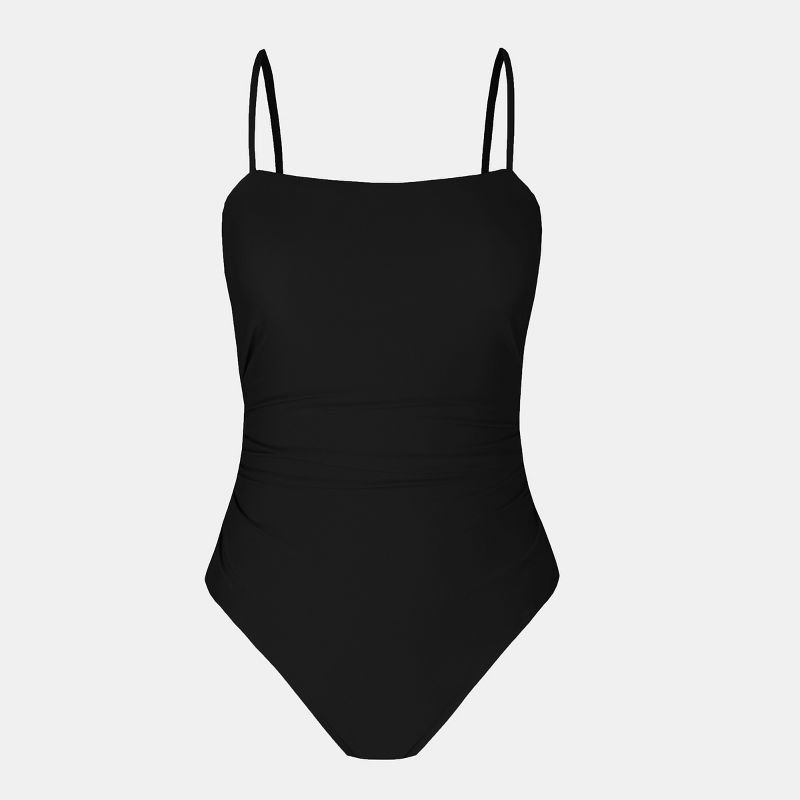 Women's Shirred Strappy Cutout One Piece Swimsuit - Cupshe, 2 of 5