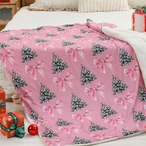Lomsoe Christmas Flannel Throw Blanket Christmas Decorative Blankets for Home Chair Sofa Couch Bed Xmas Decor Gifts. - 1 of 4