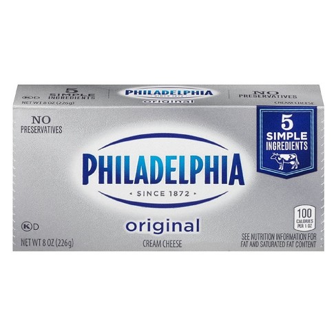 carbs in philadelphia cream cheese