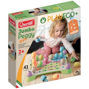 Quercetti: PlayEco+ Jumbo Peggy Evo - Pegs Stacking Toy, Color Matching, 2+ - 1 of 4