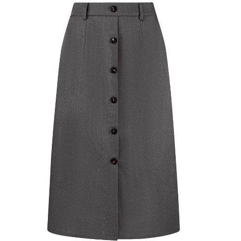 Grey knee skirt hotsell