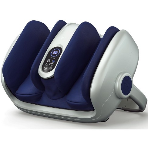 Miko Shiatsu Foot, Calf, And Ankle Massager In Silver/blue : Target