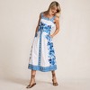 Lands' End Women's Poplin Border Print Midi Skirt - Set Bottom - 4 of 4