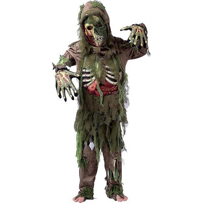 Joyfy Boys Halloween Zombie Costume, Deluxe Swamp Skeleton Living Dead Monster Zombie Costume for Kids Halloween Monster Role-Playing