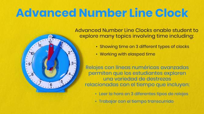 hand2mind Advanced NumberLine Clock (6 Pack), 2 of 6, play video