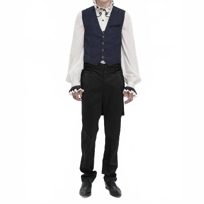 Men's Jacquard Print Long Tail Vest - Western F.a.s.h.i.o.n