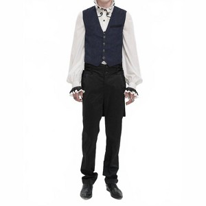 Men's Jacquard Print Long Tail Vest - Western F.a.s.h.i.o.n - 1 of 4