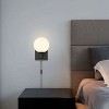 Claxy Modern Black Globe Sconce - 2 Light Plug-in Set of Two - 2 of 4