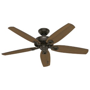 Hunter Fan 52" Builder Damp Rated Ceiling Fan and Pull Chain New Bronze - 1 of 4