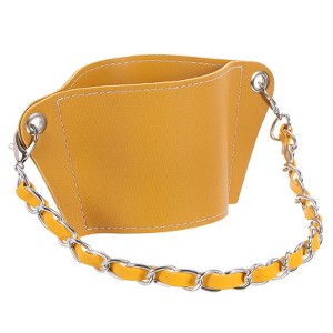 Unique Bargains PU Leather Portable Detachable Strap Water Bottle Carrier Holder 6.5 x 2.7" - 1 of 4