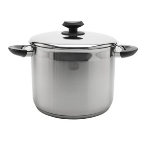 YBM Home Professional Chef's 18/10 Stainless Steel Stock Pot Covered Tri-Ply Capsule Base With Bakelite Handle, Induction Compatible - 1 of 4