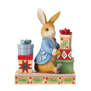 Jim Shore 5.0 Inch Presents Of Happiness Joy Love Beatrix Potter Peter Rabbit Figurines - 1 of 3