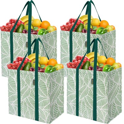4pc Grocery Shopping Tote Bags - HOMLUX™: Foldable, Reusable