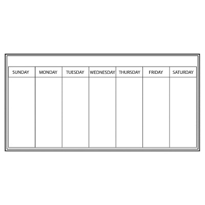 Wall Pops!  Dry Erase Calendar Decal Weekly - White