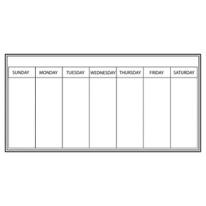 Wall Pops! Dry Erase Calendar Decal Weekly - White: Vinyl Weekly Whiteboard Calendar for Wall, 26x26 Presentation Board - 1 of 3