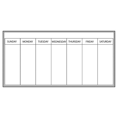 Dry Erase Calendar Decal for Walls, White Board Stickers