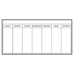 Wall Pops!  Dry Erase Calendar Decal Weekly - White
