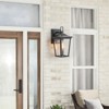 LLHZSY 1-Light Modern Outdoor Wall Lantern Sconce 12 3/5" Black Outdoor Wall Lights Fixture with Glass Shade - 3 of 4