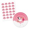 Big Dot of Happiness Girl Special Delivery - Pink It's A Girl Stork Baby Shower Circle Sticker Labels - 24 Count - 2 of 4