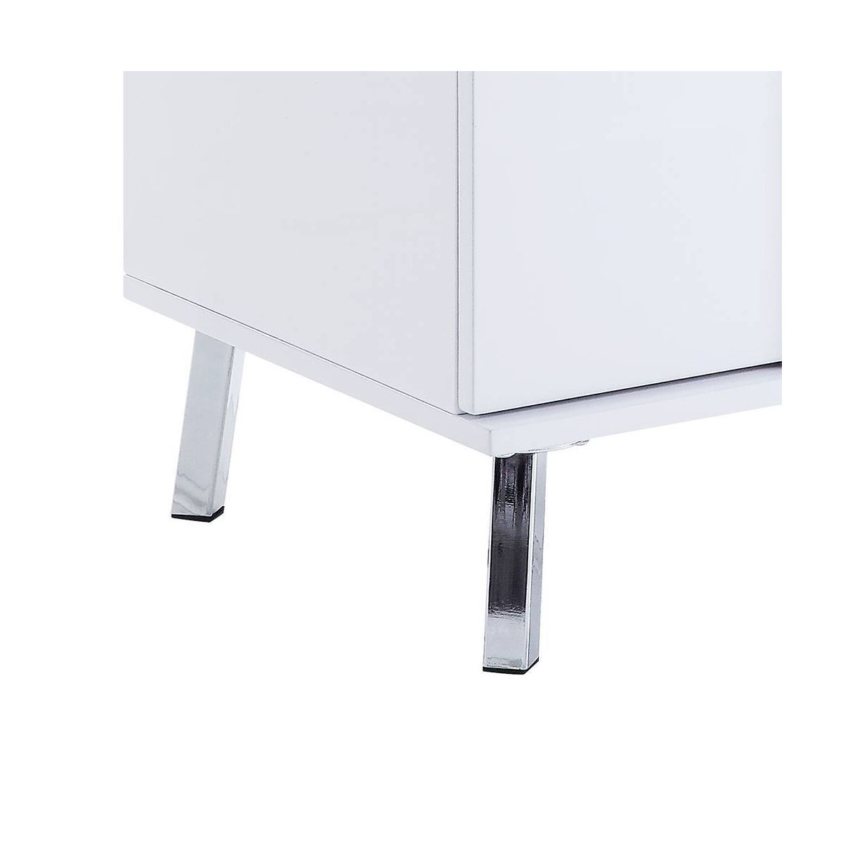 Acme Furniture Verux 22" Accent Tables White High Gloss: Modern Rectangular with Tapered Legs & Storage Drawer - thumbnail 7