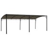 vidaXL Canopy Awning - Taupe Garden Gazebo/Sun Shelter for Patio, Powder-Coated Steel Frame & Polyester Roof, 19.7'x9.8'x8.4 - 4 of 4