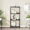 vidaXL 4-Tier Bookcase in Black - Engineered Wood Construction with Industrial Metal Frame, Ample Space, and Adjustable Feet - 2 of 4