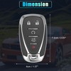 Unique Bargains 5 Button Smart Key Fob Case Keyless Entry Remote Key Shell Cover for Chevy Camaro Malibu Equinox Cruze Trax Volt 2016-2020 HYQ4AA - 2 of 4
