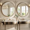 BEAUTYPEAK Beaded Round Wall Mirror Decorative Vanity Bathroom Mirror with Resin Frame - 3 of 4