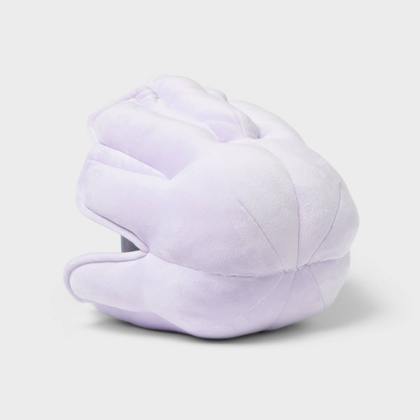 Cojín de peluche con peso de almeja con perla para niños, morado claro - Pillowfort™ 4