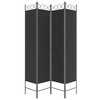 vidaXL 4-Panel Room Divider, Durable Fabric and Iron Construction, Privacy Screen for Bedroom/Living Room, Easy-Assembly, 63"x78.7" - Black - 4 of 4