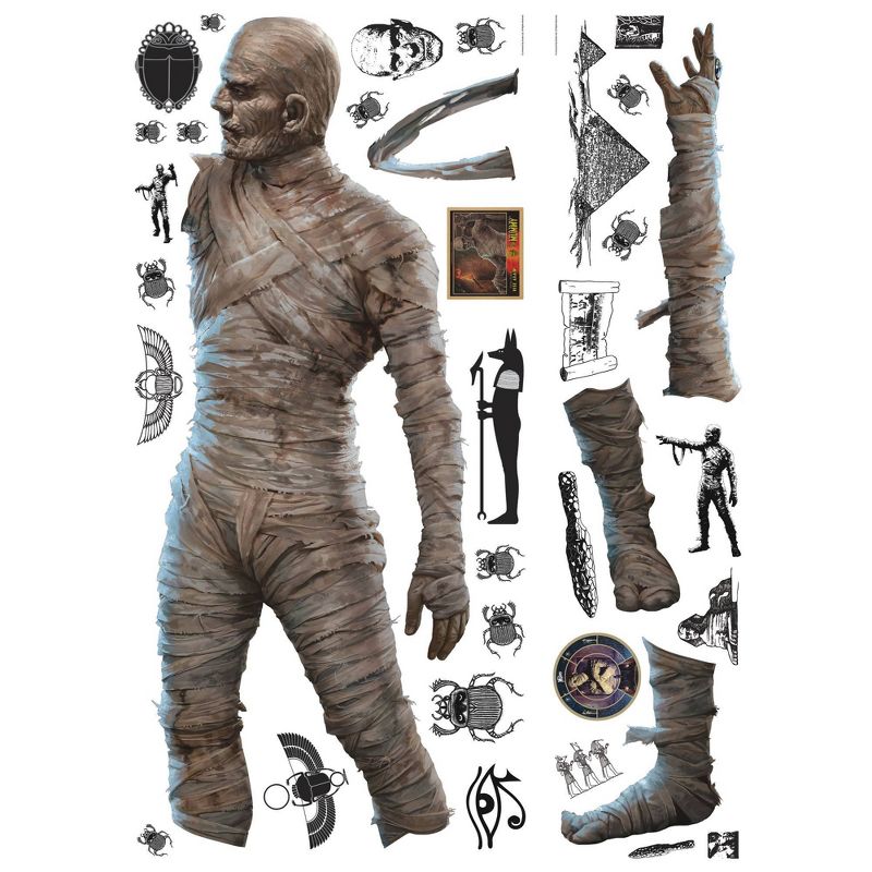 Classic Monsters The Mummy Giant Peel &#38; Stick Kids&#39; Wall Decals White - RoomMates, 3 of 8