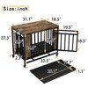 Nicbex 32.5"/39" Dog Crate Furniture with Iron Door,Wooden Dog Kennel with Tray,Dog Cage with Removable Pull-Out Tray,Dog Crates for for Medium Dogs - 2 of 4