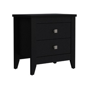 NicBex Nightstand with 2 Drawers,Modern Side Table with Square Handle,Bedside Table for Bedroom,Living Room,Black - 1 of 4