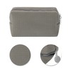 Unique Bargains Waffle Plaid Pattern Makeup Bag for Travel 1 Pc - 4 of 4