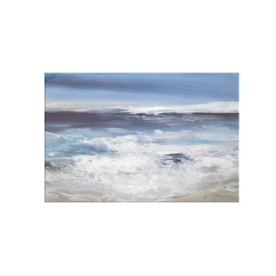 36" x 24" Riptide Unframed Wall Canvas Blue - Prinz