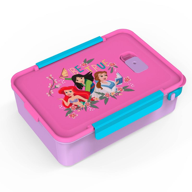 Disney Princess Plastic 3-Section Seal Food Storage Container - Zak Designs, 3 of 5