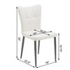Set of 2 High-Back Dining Chairs PU Leather Upholstered Dinner Chairs Armless Chairs with Padded Seat, Iron Frame & Ergonomic Design - Modernluxe - 3 of 4