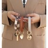 MKF Collection Jasmine 3 Piece Bangle Wristlet and Keychain Set by Mia K- Cognac Taupe - 3 of 4
