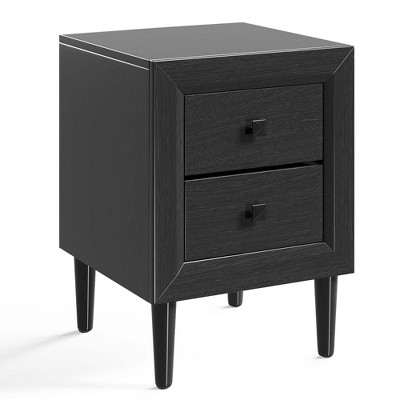 LUCKNOCK Nightstand, Mid-Century Modern Bedside Table with Solid